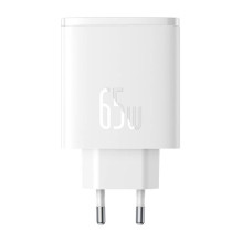 Įkroviklis - Baseus 65W 3-Port USB-C & USB-A Greitas Įkroviklis Įkroviklis - Baseus 65W 3-Port USB-C & USB-A Greitas Įkroviklis