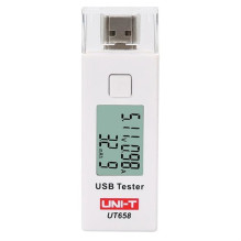 USB Testeris - UNI-T UT658, 3A Srovė, 3V-9V Įtampos Matavimas, 9999 mAh Juodas USB Testeris - UNI-T UT658, 3A Srovė, 3V-9V Įtampos Matavimas, 9999 mAh Juodas