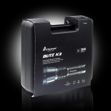 Žibintuvėlis - MacTronic Blitz K3, 3000 Liumenų, 375m Nuotolis, 5000mAh Juodas Žibintuvėlis - MacTronic Blitz K3, 3000 Liumenų, 375m Nuotolis, 5000mAh Juodas