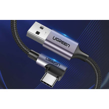 USB Laidas - UGREEN US284 3m USB-A į USB-C 90 Laipsnių Jungtis Greitas Įkrovimas USB Laidas - UGREEN US284 3m USB-A į USB-C 90 Laipsnių Jungtis Greitas Įkrovimas