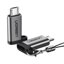 Adapteris - UGREEN US282 USB-C Į Micro USB Adapteris, Aliuminio Korpusas, Raktų Pakabukas Adapteris - UGREEN US282 USB-C Į Micro USB Adapteris, Aliuminio Korpusas, Raktų Pakabukas