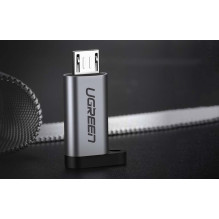 Adapteris - UGREEN US282 USB-C Į Micro USB Adapteris, Aliuminio Korpusas, Raktų Pakabukas Adapteris - UGREEN US282 USB-C Į Micro USB Adapteris, Aliuminio Korpusas, Raktų Pakabukas