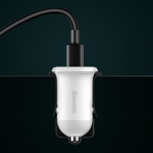 Automobilinis Įkroviklis - Baseus 24W 2xUSB Greitas Įkrovimas Dviejų Uostų Juodas Automobilinis Įkroviklis - Baseus 24W 2xUSB Greitas Įkrovimas Dviejų Uostų Juodas