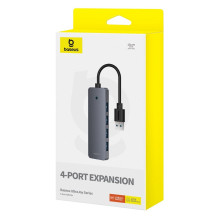 USB Šakotuvas - Baseus B0005280B811-10 4 Prievadų USB 3.0 Su USB-C Maitinimo Įvestimi USB Šakotuvas - Baseus B0005280B811-10 4 Prievadų USB 3.0 Su USB-C Maitinimo Įvestimi