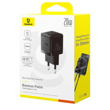 USB Įkroviklis - Baseus 20W USB-C Greitas Įkroviklis Su Energijos Tiekimu 3.0 - Juodas