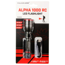 Nešiojamas Žibintuvėlis - Falcon Eye Alpha 1000 RC USB-C, 1000 Liumenų, 200m Nuotolis, IPX4 Juodas