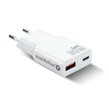 Įkroviklis - everActive SC-380Q 30 W GaN USB-A USB-C Įkroviklis Įkroviklis - everActive SC-380Q 30 W GaN USB-A USB-C Įkroviklis