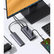 USB Hub - UGREEN CM481 7-Port USB 3.0 Hublas, 5Gbps Duomenų Perdavimo, Greitas Įkrovimas USB Hub - UGREEN CM481 7-Port USB 3.0 Hublas, 5Gbps Duomenų Perdavimo, Greitas Įkrovimas