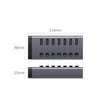 USB Hub - UGREEN CM481 7-Port USB 3.0 Hublas, 5Gbps Duomenų Perdavimo, Greitas Įkrovimas USB Hub - UGREEN CM481 7-Port USB 3.0 Hublas, 5Gbps Duomenų Perdavimo, Greitas Įkrovimas