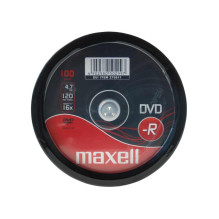Saugojimo Priemonės - Maxell DVD-R 4.7GB 16x Tortas Dėžutė 100 Diskų Balta