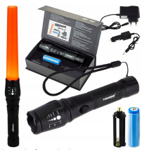 Žibintuvėlis - Tiross TS-1154 Cree T6 10W LED, 3 Ryškumo Režimai, Įkraunamas Juodas Žibintuvėlis - Tiross TS-1154 Cree T6 10W LED, 3 Ryškumo Režimai, Įkraunamas Juodas