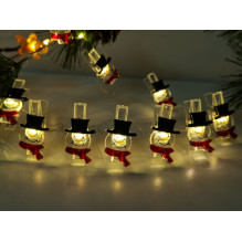 LED girlianda - Modee BAT Snowman String Lights ML-C3015, 0,9 m, 10 LED, šiltai balta LED girlianda - Modee BAT Snowman String Lights ML-C3015, 0,9 m, 10 LED, šiltai balta