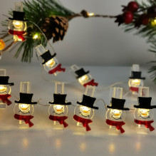LED girlianda - Modee BAT Snowman String Lights ML-C3015, 0,9 m, 10 LED, šiltai balta LED girlianda - Modee BAT Snowman String Lights ML-C3015, 0,9 m, 10 LED, šiltai balta