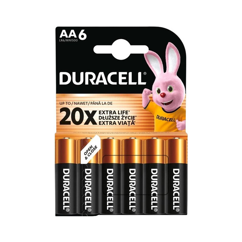 Baterija - Duracell LR6 / AA šarminės baterijos, 20 vnt.