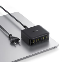 Įkrovimo Stotelė - Baseus EnerFill FH21 120 W GaN 4xUSB-C 2xUSB-A Įkrovimo Stotelė - Baseus EnerFill FH21 120 W GaN 4xUSB-C 2xUSB-A