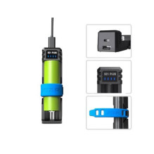 Baterijų Įkroviklis - XTAR SC1 Plus 3A Išmanusis Įkroviklis Li-Ion / Ni-MH Baterijoms USB-C