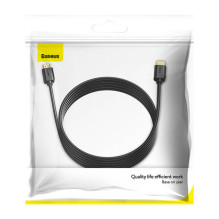 HDMI Laidas - Baseus CAKGQ-C01 3M 4K 60Hz Auksu Padengtas HDMI Juodas