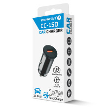 Automobilio Įkroviklis - everActive CC-15Q 18W Quick Charge 3.0 USB-A 12V / 24V Juodas Automobilio Įkroviklis - everActive CC-15Q 18W Quick Charge 3.0 USB-A 12V / 24V Juodas
