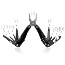 Įrankis - EverActive Multitool 9 Funkcijos, Nerūdijantis Plienas, 10.5 x 4.5 x 2.3 cm, Juoda Įrankis - EverActive Multitool 9 Funkcijos, Nerūdijantis Plienas, 10.5 x 4.5 x 2.3 cm, Juoda