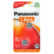 Baterija - Panasonic G13 LR44 / A76 1.5V Alkaline Mygtukinis Elementas 2Vnt