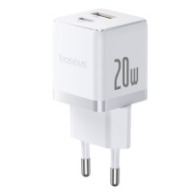 Įkroviklis - Baseus 20W USB-C &amp; USB-A Greito Įkrovimo Adapteris Juodas