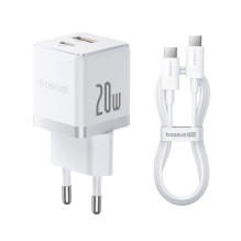 Įkroviklis - Baseus 20W USB-C &amp; USB-A Greito Įkrovimo Adapteris Juodas