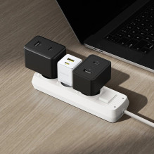 Įkroviklis - Baseus 20W USB-C &amp; USB-A Greito Įkrovimo Adapteris Juodas