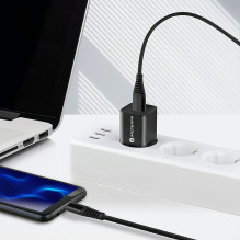 USB-C Įkrovimo Kabelis - everActive CBB-1CHB 1m, 5A, 480 Mbps, Juodas