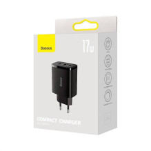 Mobilus Įkroviklis - Baseus 17W 3xUSB Išmanioji Įkrovimo Technologija Juoda Mobilus Įkroviklis - Baseus 17W 3xUSB Išmanioji Įkrovimo Technologija Juoda