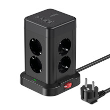 Ilgintuvas - Morre M413, 8 Kintamosios Srovės Lizdai, 2 USB-C, 2 USB-A, 2 m Ilgintuvas - Morre M413, 8 Kintamosios Srovės Lizdai, 2 USB-C, 2 USB-A, 2 m