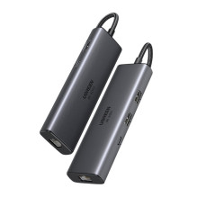 Adapteris - Ugreen CM512 6-In-1 USB-C Hublas su HDMI 4K, Ethernet, USB prievadais