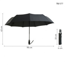 Skėtis - Tiross TS-1577 Automatinis Sulankstomas Skėtis 100 cm Poliesterio Pongee Juodas