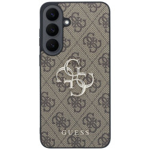 GUESS case for SAMSUNG S26 FE (Leather 4G Metal Logo) brown