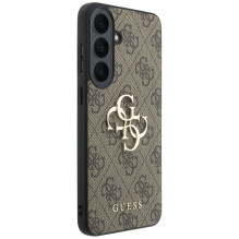 GUESS case for SAMSUNG S26 FE (Leather 4G Metal Logo) brown
