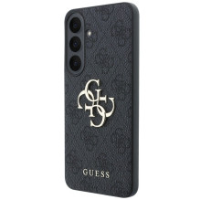 GUESS case for SAMSUNG S26 FE (Leather 4G Metal Logo) black