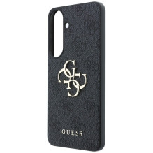 GUESS case for SAMSUNG S26 FE (Leather 4G Metal Logo) black