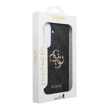 GUESS case for SAMSUNG S26 FE (Leather 4G Metal Logo) black