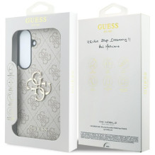 GUESS case for SAMSUNG S26 FE (Leather 4G Metal Logo) pink