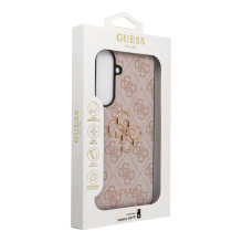 GUESS case for SAMSUNG S26 FE (Leather 4G Metal Logo) pink