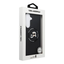 KARL LAGERFELD case for SAMSUNG S26 FE compatible with MagSafe (Karl&amp;Choupette Heads) black