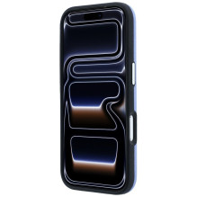 KARL LAGERFELD case for IPHONE 18 Pro / 17 Pro compatible with MagSafe (Grained Embossed Ring &amp; Kameo Logo) light bl
