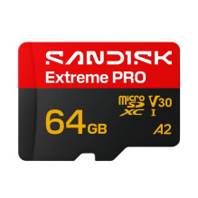 Atminties Kortelė - SanDisk Extreme PRO microSD UHS-I 64 GB 200 MB / s Skaityti 90 MB / s Rašyti Atminties Kortelė - SanDisk Extreme PRO microSD UHS-I 64 GB 200 MB / s Skaityti 90 MB / s Rašyti