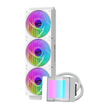 Procesoriaus Aušintuvas - darkFlash CB360 Baltas 360 mm AIO, 300 W, ARGB, 3×120 mm PWM Ventiliatoriai