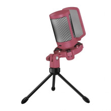 Mikrofonas - Fifine A6VR USB Kondensatorinis Kardioidinis 16 Bitų 44,1 kHz RGB Raudonas Mikrofonas - Fifine A6VR USB Kondensatorinis Kardioidinis 16 Bitų 44,1 kHz RGB Raudonas