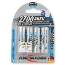 Ansmann Ansmann Mignon NiMh battery 4xAA 2700mA Ansmann Ansmann Mignon NiMh battery 4xAA 2700mA