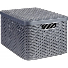 curver Curver Kaste ar vaku Style L 43 6x32 6x23cm tumsi peleka 0803619308 curver Curver Kaste ar vaku Style L 43 6x32 6x23cm tumsi peleka 0803619308