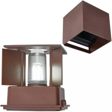 led line lite Sieninis lauko sviestuvas CUBE G9 IP65 reguluojamo izglitibas kampo corten spalvos 221079 (5905378221079)