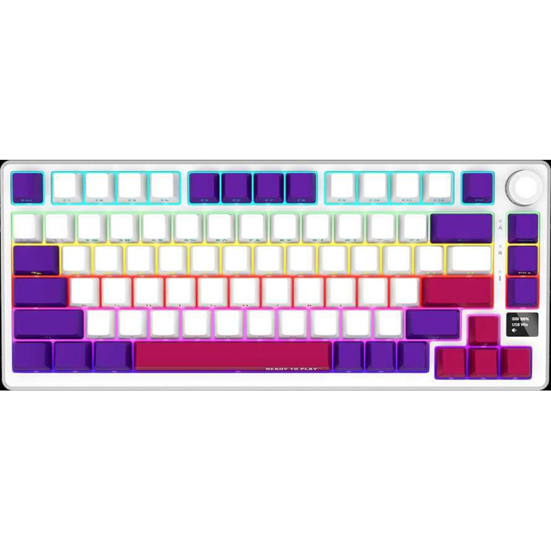 LORGAR LORGAR KBP7075W Wireless 75% Mechanical Gaming Keyboard Pro White EN layout