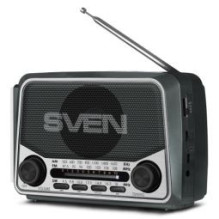 Sven Speaker SVEN SRP-150 gray (3W Bluetooth FM / AM / SW USB microSD flashlight battery) SV-022600 (6438162022600)
