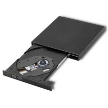 Qoltec 51858 išorinis DVD-RW įrašymo įrenginys USB 2.0, juodas